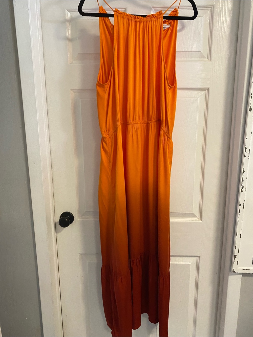 Knox Rose Bright Orange Ombre Maxi Dress size L